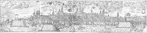 Vue de la ville de Lübeck par Elias Diebel - Elias Diebel